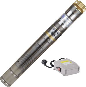 Agora-Tec® 3 Zoll Brunnenpumpe Tiefbrunnenpumpe Schraubenpumpe 370W-screw 15m Kabel sandverträglich-sandresistent