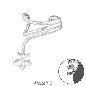 Ohrklemme Silber 925: Ear Cuff Ohrring ohne Loch Modell 3