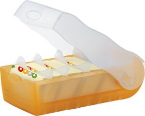 CROCO Lern-, Telefon- und Karteibox  A8 (orange/trans./klar.)