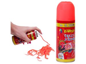 Serpentínové konfety v spreji na narodeniny 250 ml červené