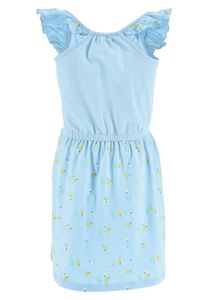 Frozen - Die Eiskönigin Elsa Kinder Mädchen Kleid Träger-Kleid Sommer-Kleid, Farbe:Blau, Größe Kids:116