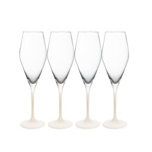 Villeroy & Boch Manufacture Rock blanc Champagnerkelchglas Set 4-tlg. 0,26 L