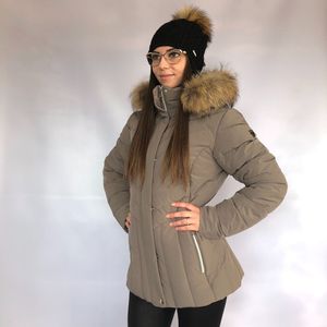 LUHTA Intala Hnedá bunda s kapucňou Brown M