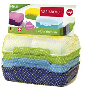 emsa Brotdose VARIABOLO Clipbox Set Boys 4-teilig farbig