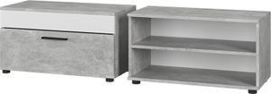 Vicco Wohnzimmerschränke Berno, 2 Teile, Beton/Weiß