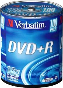 Verbatim DVD+R 16x 100er Spindel