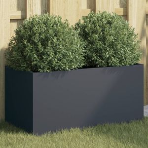 vidaXL Kvetináč antracit 62x30x29 cm oceľ vidaXL Kvetináč antracit 62x30x29 cm oceľ