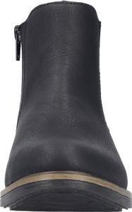 Rieker Damen Chelsea Boot elegante Stiefelette Stretch Blockabsatz 72254, Größe:41 EU, Farbe:Schwarz