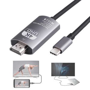 A77C Bolwins USB C auf HDMI Kabel Adapter 4K 1,8m , HDTV Projektor Monitor USB 3.1 Typ C