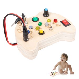LED Busy Board Beschäftigtes Brettspielzeug, Lichtschalter Spielzeug, Holzspielzeug, Baby Motorik Spielzeug Motorikboard Lernspielzeug