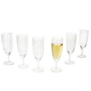 6er Set Royal Sektgläser 140ml Champagner-Glas klare Sektflöte Prosecco Party