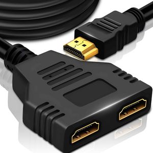 HDMI Splitter 1 in 2 Out 1080p 60HZ HDMI 1.4 Verteiler Dual Monitore Nur Duplizieren HDMI Kabel Adapter Konverter HDMI-Vertailer Unterstützt FHD Retoo