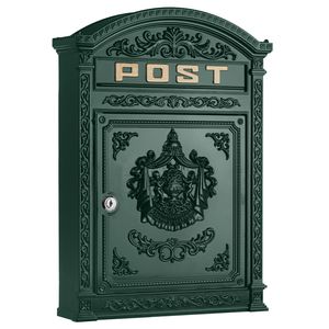 Briefkasten Englischer Postkasten zur Wandmontage grün Nostalgie Antik Stil