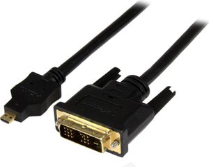 StarTech.com HDDDVIMM2M Adapter kabla wideo Micro-HDMI DVI-D czarny
