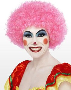 Clown pink - Kostüm Perücke für Fasching Halloween