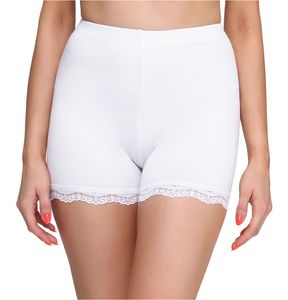 Merry Style Damen Shorts Radlerhose Unterhose Hotpants Kurze Hose Boxershorts aus Viskose MS10-294 (Weiß, L)