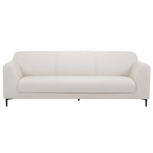 Miliboo - Design-Sofa aus beigem Stoff mit schwarzem Metall 4-Sitzer ALOWISS