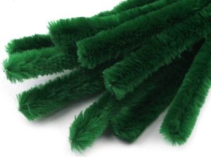 15 Draht, Pfeifenreiniger  15mm Länge 30cm CHENILLE, tannengrün