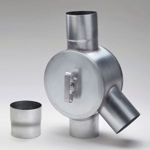 Wasserverteiler Wasserweiche Zink DN 76 - 120 inkl. Adapter, Durchmesser:Ø 100
