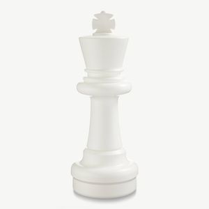 Schachfigur, König 64 cm, Weiß Weiss