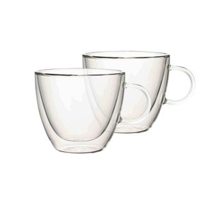 Villeroy & Boch Doppelwandige Gläser Artesano Hot & Cold Getränke - 420 ml - 2 Stück - Mit Henkel