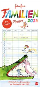 Helme Heine Familienplaner 2024. Familienkalender mit 5 Spalten. Liebevoll illustrierter Familien-Wandkalender mit Schulferien und Stundenplänen. (Helme Heine Kalender)