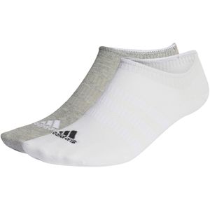 3er Pack adidas Thin and Light No-Show Socken Unisex 000 - mgreyh/white/black 43-45