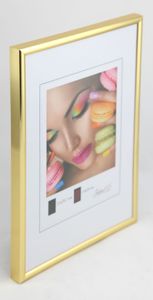 Ideal Life Kunststoff Bilderrahmen 10x15 cm bis 50x70 cm Bilder Foto Rahmen - Farbe: Gold | Format: 21x29,7 DIN A4
