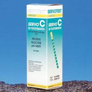 Servotest Diagnose Urin Teststreifen PH, Glucose, Protein, 100 Streifen