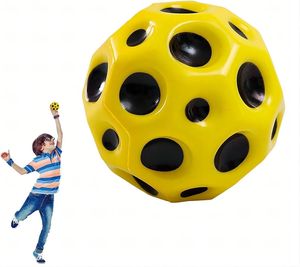 Astro Jump Ball, Astro Jump Ball Moon Ball Hohe Springender Gummiball Sprünge Gummiball Space Ball Toy for Kids Party Gift,Weihnachten Gift, Gelb
