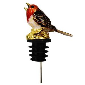 Weingieß Süßes Vogelform Leckdosen Metal Creative Emaille Design Weinflaschen Stopper Bar für Restaurant-Golden