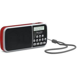 TechniSat TECHNIRADIO RDR DAB+ Mono Radio mit Taschenlampenfunktion Rot