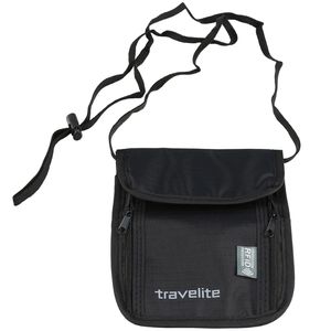 Travelite RFID Brustbeutel Brusttasche Umhängebeutel Securitywallet, Farbe:Schwarz