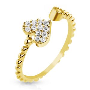 Goldfarben Mittelring Herz mit Zirkonia gold Kristall Zehenring für Damen aus Edelstahl