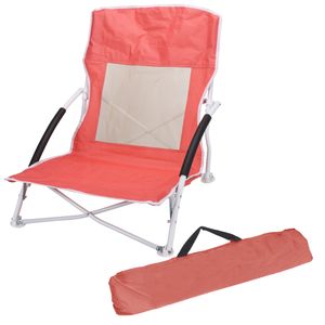 Strandstuhl faltbar bis 110kg Faltstuhl Sonnenstuhl Campingstuhl Klappstuhl Liegestuhl Apricot 1 x