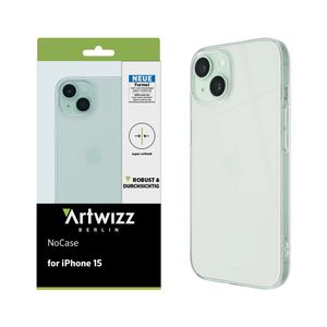 ARTWIZZ NoCase für iPhone 15 - Ultra Dünne, Elastische TPU Schutzhülle - Transparent
