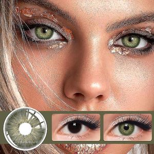 1 Paar farbige Augenkontaktlinsen natürliche braune Linsen Beauty Fashion Monet Linsen blaue Linsen grüne Augen Beauty Cosplay Linsen