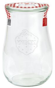 Weck Rundrandglas Tulpe 1750ml mit Deckel 100mm Einkochwelt