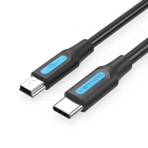 Vention COWBD, 0,5 m, Mini-USB B, USB C, USB 2.0, 0,48 Gbit/s, Čierna