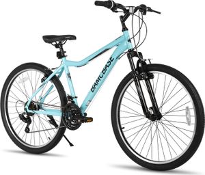 HILAND BAMCBASE 26 Zoll Mountainbike für Damen Herren, MTB mit 21 Gang Shimano, Federgabel,mintgrün