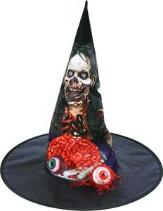 RAPPA Klobouk Čarodějnice/Halloween s okem pro dospělé
