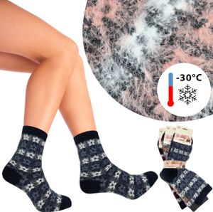 Dámske ponožky s norkovou srsťou 3-pack teplé zimné ponožky termo ponožky Neti A1801, M01-2, 35-38