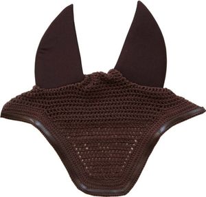 Kentucky Horsewear Fliegenmütze Wellington Leather Soundless Full Fliegenhaube Braun Full
