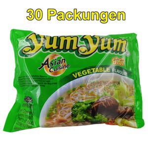 Yum Yum Vegetable Vollkornnudeln 30er Pack (30 x 60g) instant Nudeln asiatische Nudelsuppe Gemüse