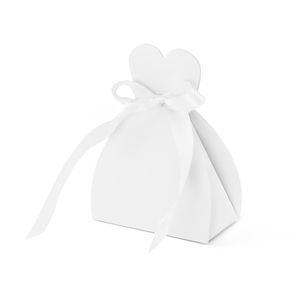 Geschenkbox für Gastgeschenke 6,5x3x9cm Braut 10 Stk Weiß