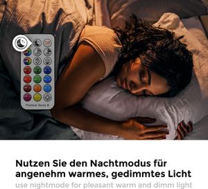 Einbaustrahler 70mm 5er Set - 230V, 4,8W, 450lm, LED, dimmbar, Fernbedienung, RGBW, weiß