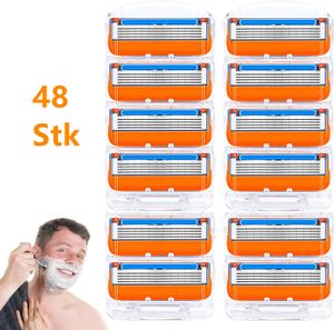 48 StüCk Rasierklingen Fusion 5,Ersatzklingen FüR Nassrasierer Herren Fusion 5, Nassrasierer, MäNner Rasierklinge, Manuelle Klinge Barber, Bartklingen