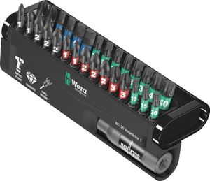 Wera BC 30 Impaktor 1, 30 szt., Hex (imperialny), Phillips, Pozidriv, Torx, PH 1, PH 2, PH 3, PZ 1, PZ 2, PZ 3, T10, T15, T20, T25, T30, T40, 3,4,5,6 mm