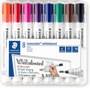 Lamdoo Whiteboard-Stifte und Radiergummi magnetisch 1 Satz magnetischer Whiteboard-Stift löschbarer Marker Büro-Schulbedarf 8 Farben 