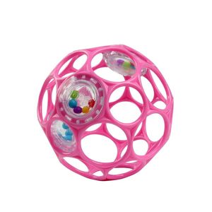Oball Baby Rassel Schüttelball Sensorisches Spielzeug Greifball Pink